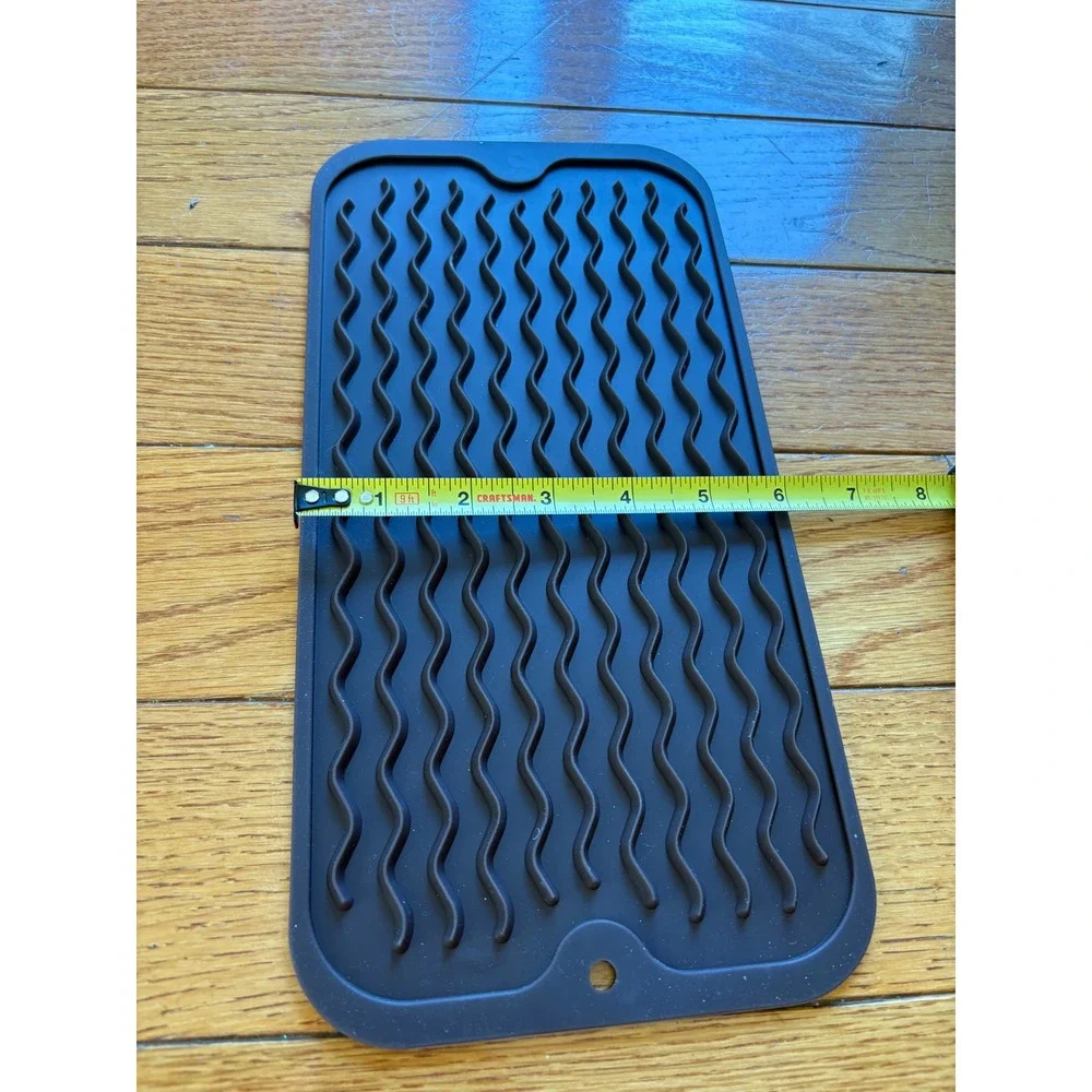 Silicone Dish Drying Mat Set - Large & Small Heat Resistant Kitchen Sink Drainer